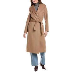 Tahari Womens  Elliot Long Wool-Blend Coat, Brown